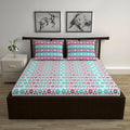Divine Casa Poly Cotton Double Fitted Elastic Bedsheet with Elastic Corners for Double BedRose Colour Violet