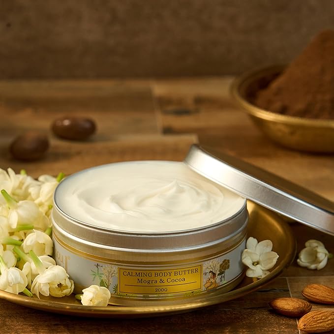 FloraSoul Ayurveda Calming Body Butter with Shea Butter, Cocoa Butter & Mogra - 100 Gms