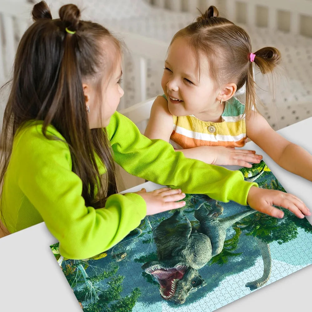 Hello Friend Dinosaurs Puzzle Box 1000 Piece Jigsaw Puzzle Prehistoric Adventure