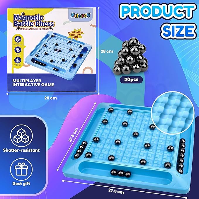 Kidology Magnetic Chess Toy with 20 Magnets for Kids