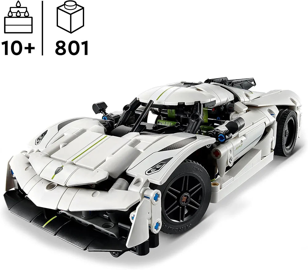 Lego Technic Koenigsegg Jesko Absolut White Hypercar 42184 Building Blocks for 18+ Gift