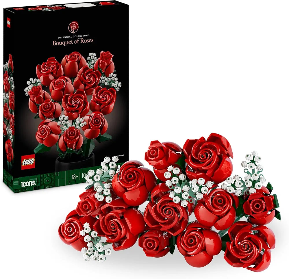 Lego Botanicals Bouquet Fantasy Building Set of Roses Home Decor Flower Gift for Adults 10328, 822 Pcs