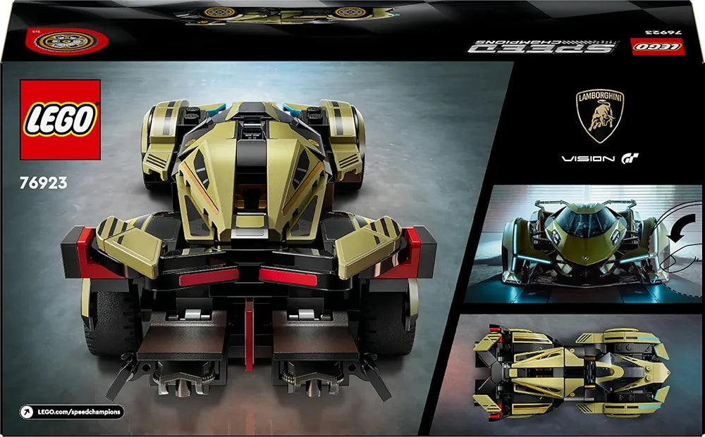 Lego Speed Champions Lamborghini Lambo V12 Vision GT Super Car 76923 Building Blocks Toys for 10+ Gift for Boys and Girls