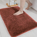 Luxe Home International Microfibre Rectangular Bath mat Super Soft Anti Skid Newman Mats For Bathroom Colour Rust