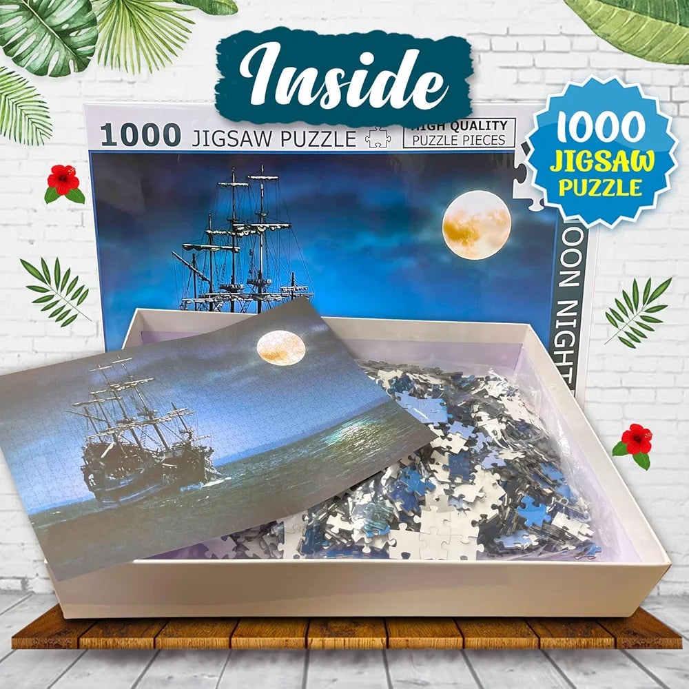 Hello Friend Moon Light Jigsaw Puzzles 1000-Piece for Kids and Childrens Educational Puzzles Game for Learning, Gifts, and Fun Activities