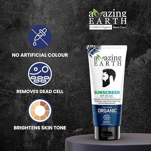 Amazing Earth Sunscreen for Men SPF 30 Gel Cream - 100 gms
