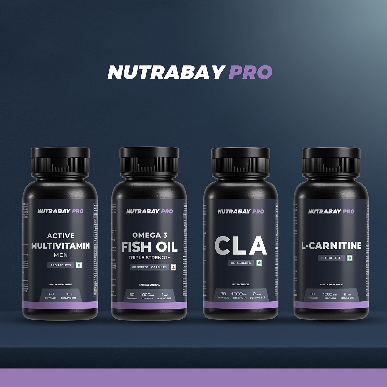 Nutrabay Pro CLA (Conjugated Linoleic Acid) | Fat Burner, Boosts Metabolism & Lean Muscle Build Supplement, 1000mg - 60 Veg Tablets