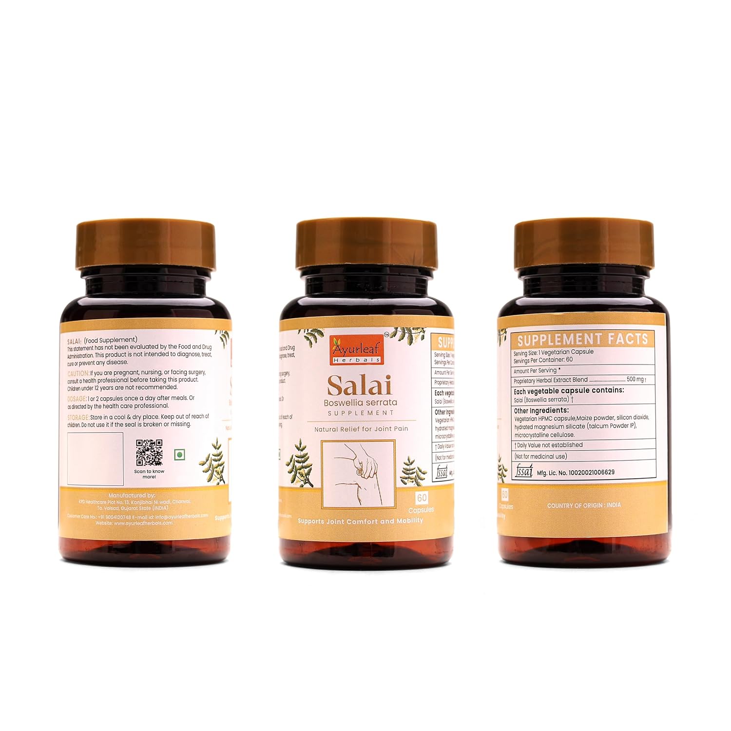 Ayurleaf Herbals Salai Capsule | 60 Caps | Pack of 2