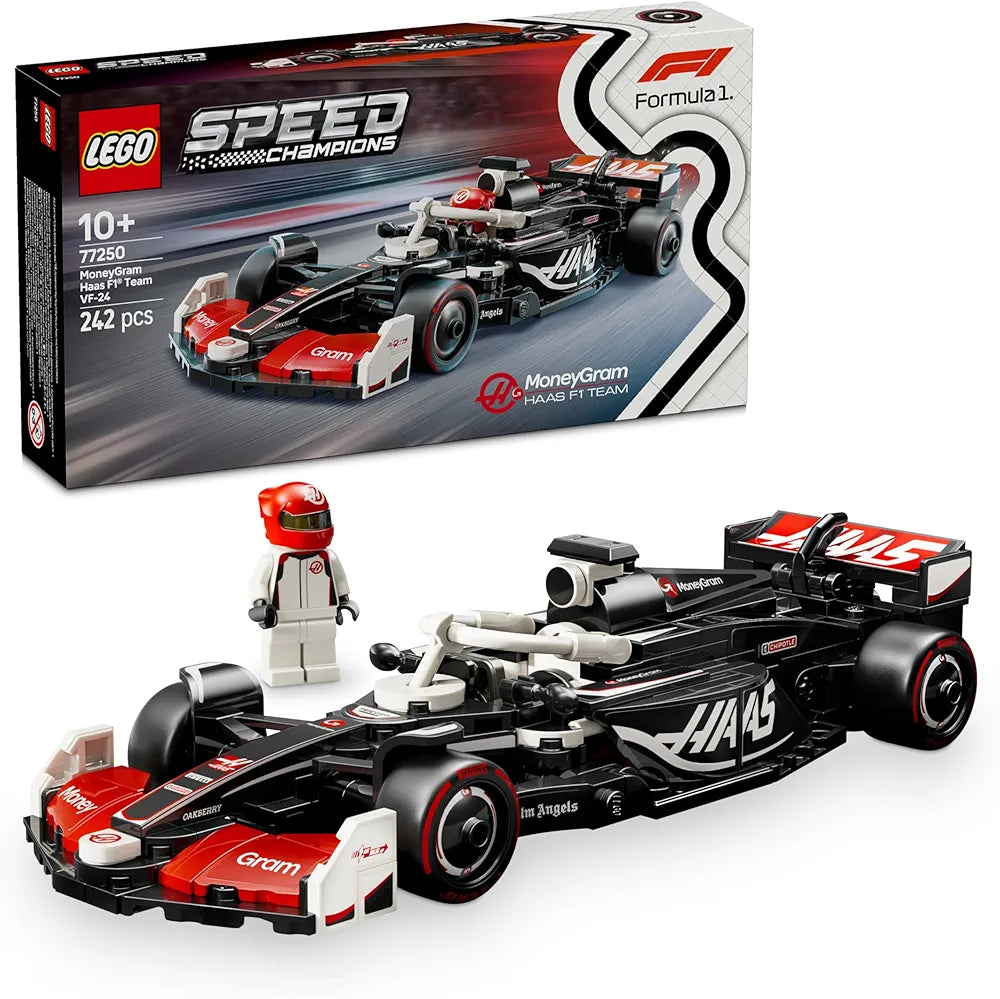 Lego Speed Champions MoneyGram Haas F1 Team VF-24 Race Car Toy Vehicle 77250 Building Blocks Toys for 10+ Gift for Boys and Girls