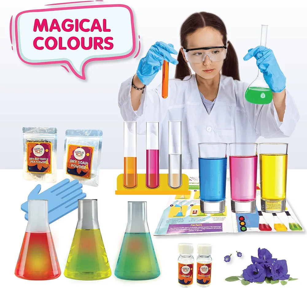 Genius Box Play some Learning 3 in 1 Activity S.T.E.M Learning Kit for Children Age 7+ Magical Science Activity Kit