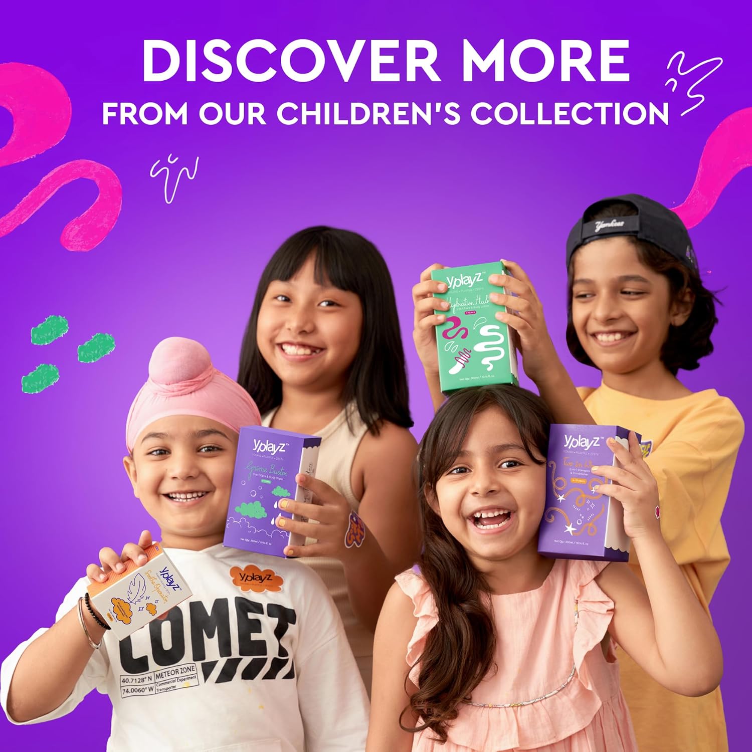 YplayZ 2 in 1 Shampoo & Conditioner for Kids - Ages 4-10 - 300 Ml