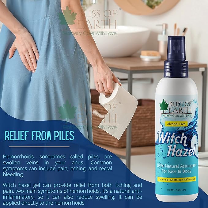 Bliss of Earth Witch Hazel Toner For Face - 100 ml