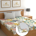 Dreamlet All Around Elastic Supersoft 210tc Premium Cotton Elastic Fitted Bedsheets With 2 King Size Pillow Covers | Mutlicolor