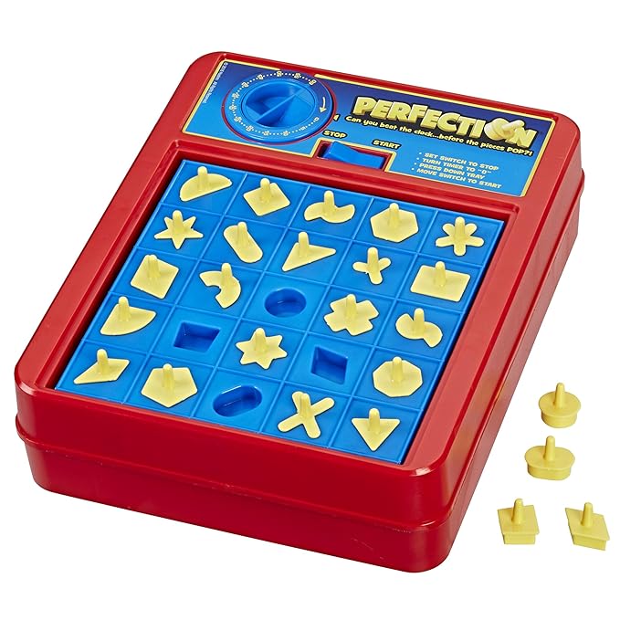 Hasbro Gaming Perfection Game for Kids Ages 5 and Up Multicolor