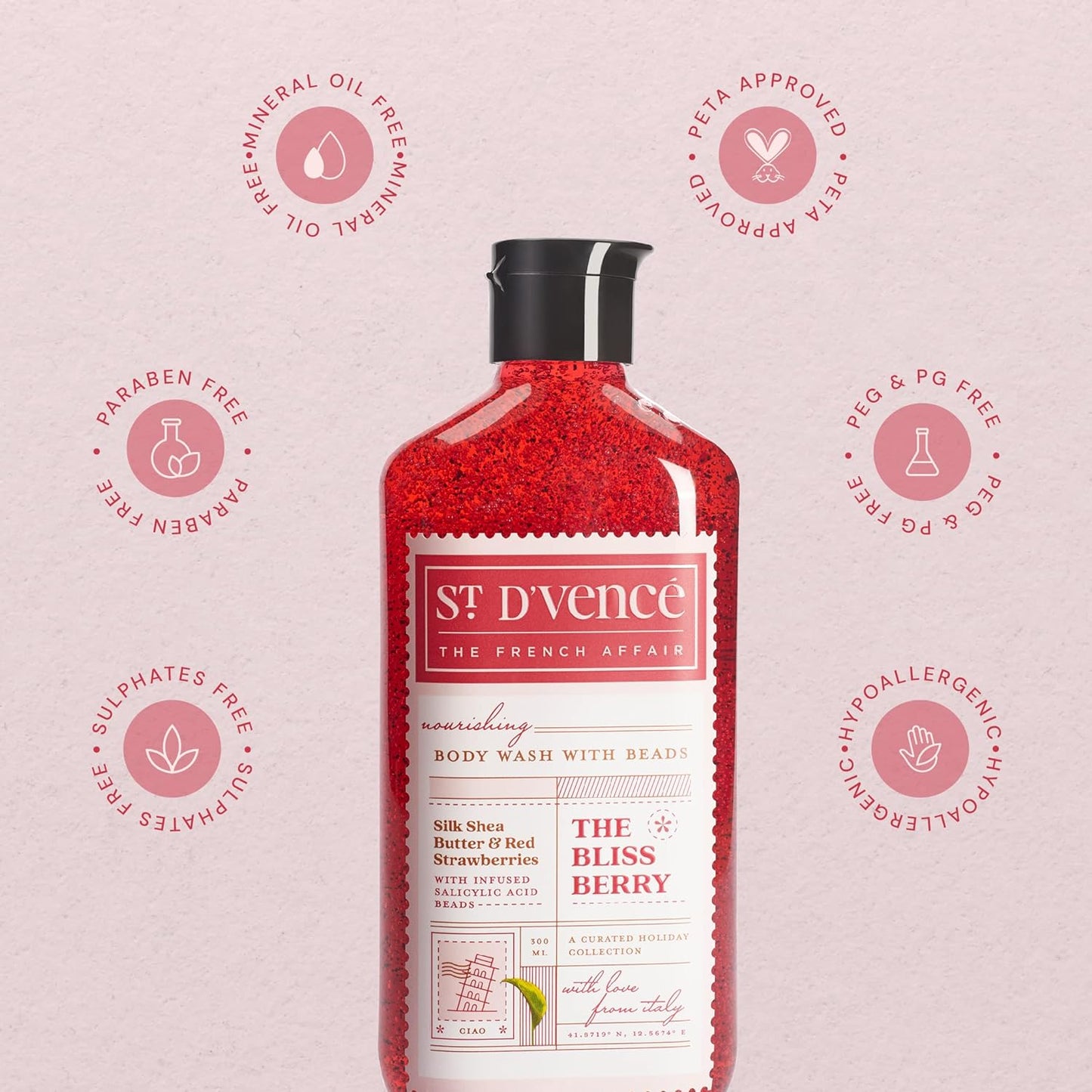 St.Dvence Bliss Berry Salicylic Acid Body Wash - 300 ml
