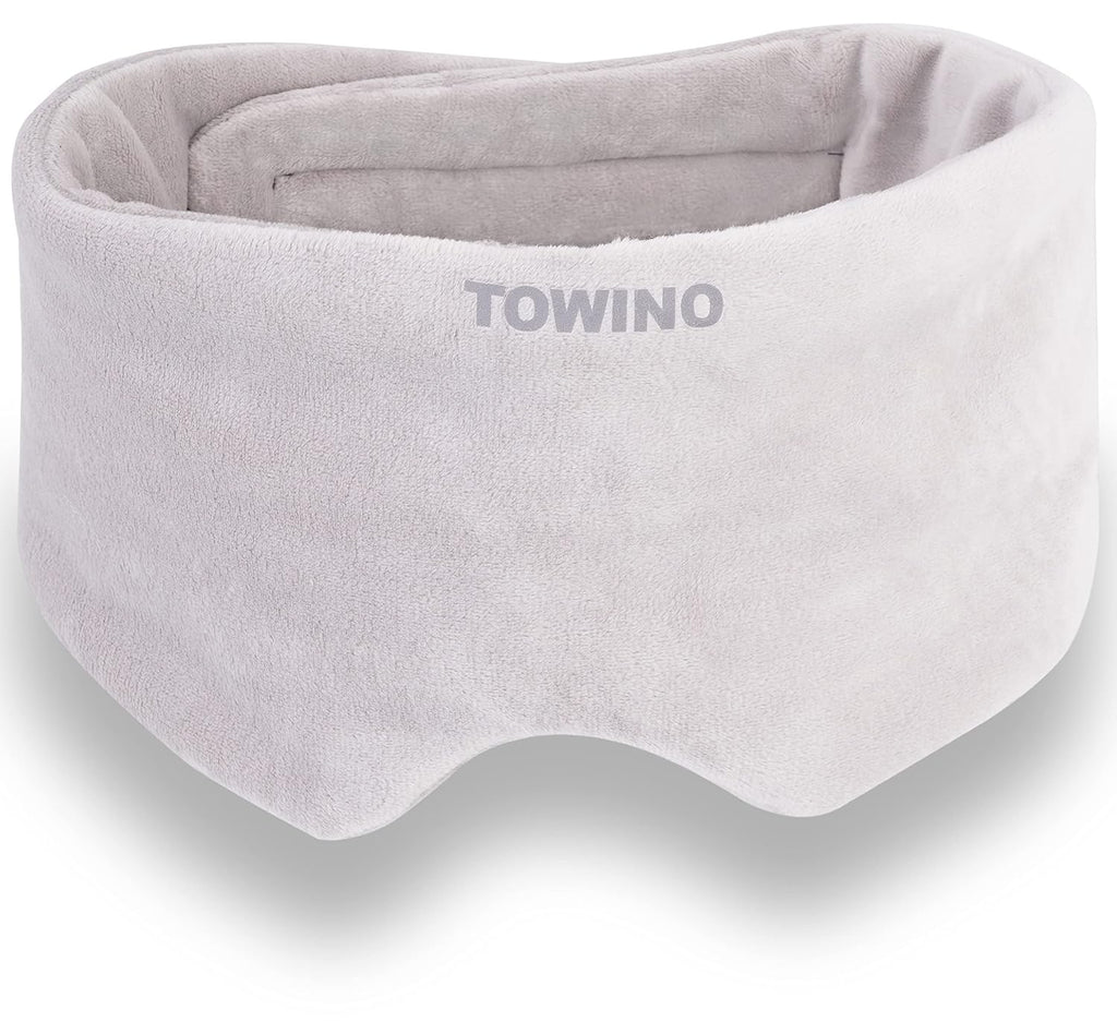 TOWINOÂ® Eye Mask for Sleeping Super Soft & Smooth And Fully Adjustable To All Size Heads - Super Soft & Comfortable for Women and Men, Blindfold for Travelling, Night Sleeping,Nap Suitable for All Family Members Made In India (Grey)