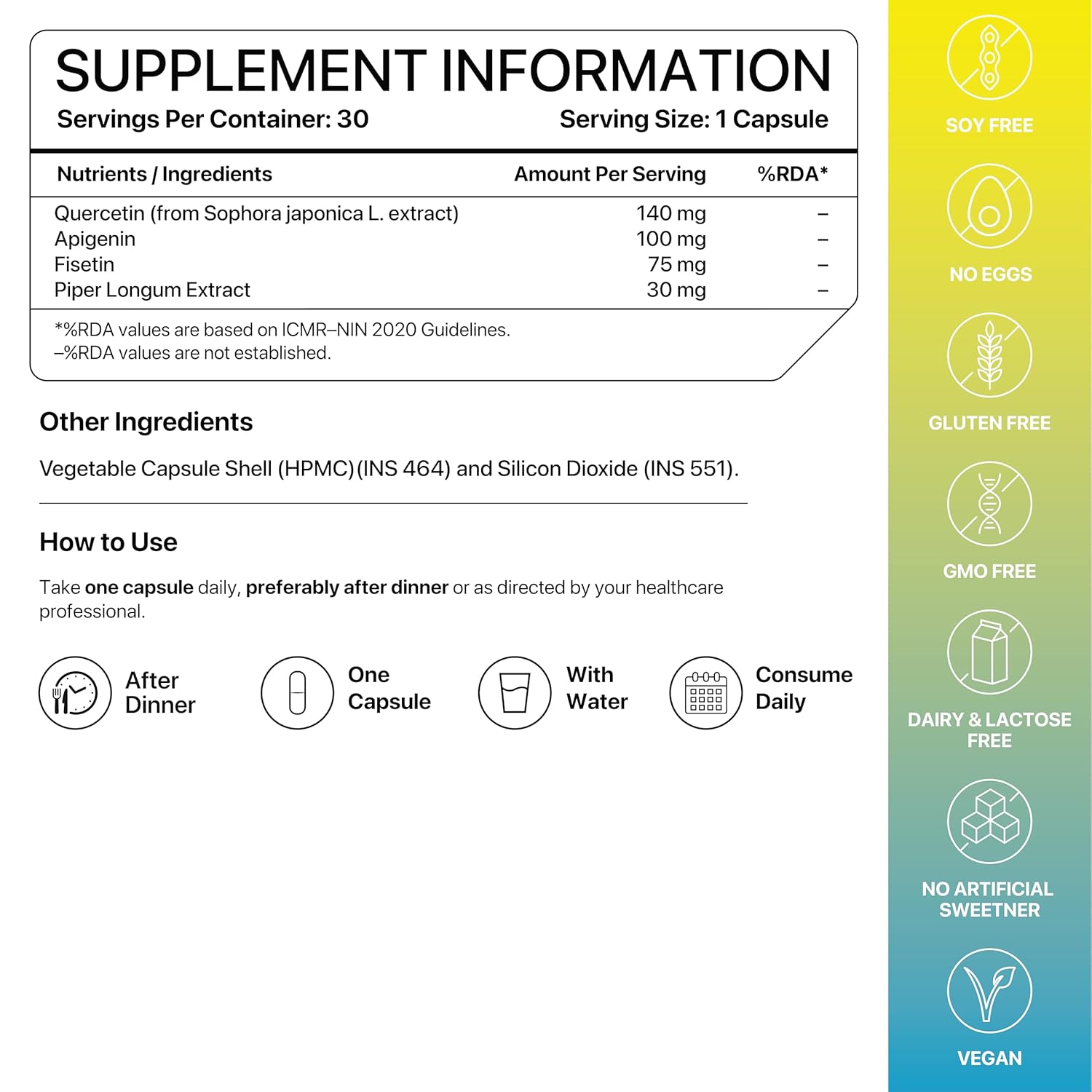 Decode Age Senolytic Activator SeneVit Blend of Fisetin, Apigenin For Immune Support | Healthy Ageing | Anti-Inflammatory | Cellular Health | Skin Health| Joint Health (30 Vegan Capsules), 100 grams