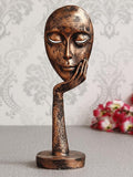 Ecraftindia Rustic Look Thinking Lady Face Handcrafted Polyresin Showpiece