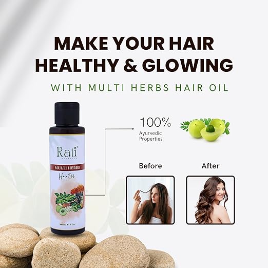 Rati Ayurveda Multi-Herbs Hair Oil Revitalizes - 100 ml