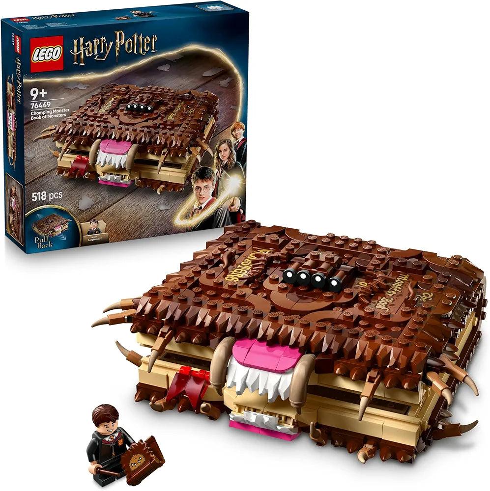Lego Harry Potter Chomping Monster Book of Monsters, Wizard Toy 76449 Building Blocks Toys for 9+ Gift for Boys and Girls