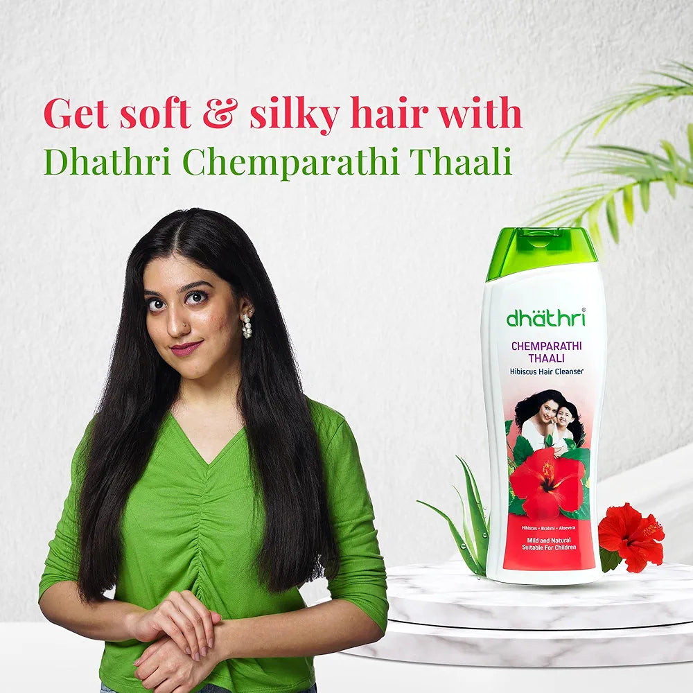 Dhathri Chemparathi Thaali Hibiscus Shampoo Cleanses Hair & Scalp