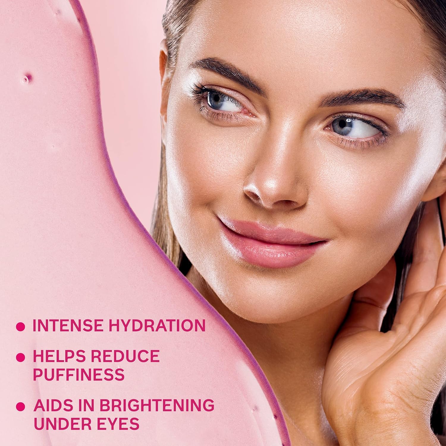 FACESCANADA Pink Aloe Vera Fresh Eyes Serum For Under-Eye Care, 15ml | Squalene, Witch Hazel & Quinoa Extracts | Anti-Ageing, Brightening & Intense Hydration | Helps Reduce Puffy Eyes & Dark Circles