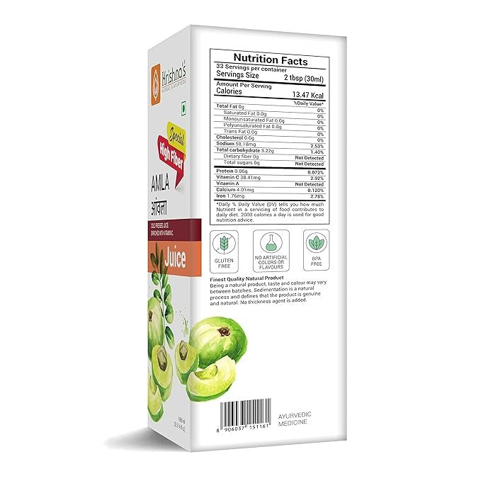 Krishna's Herbal & Ayurveda Special High Fibre Amla Juice - 1000 ml