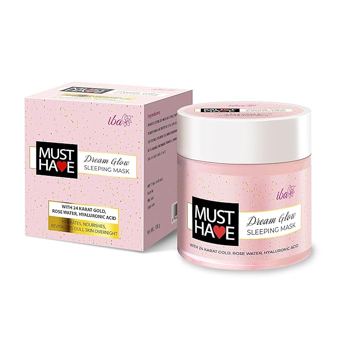 Iba Must Have Dream Glow Sleeping Mask With 24k Gold Overnight Radiant Face Pack - 100 Gms