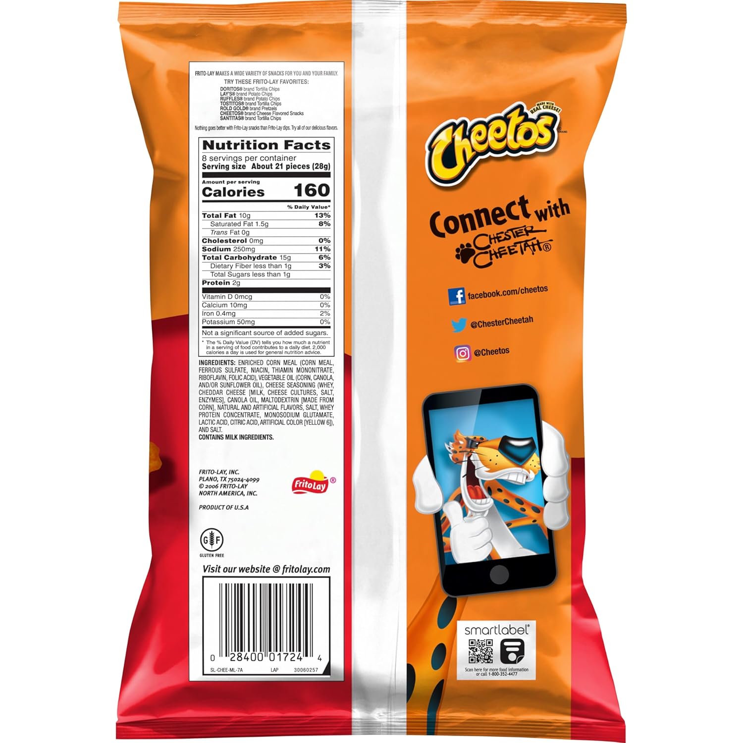 Cheetos Crunchy Cheese Flavored Snack Frito Lay - 226 gms