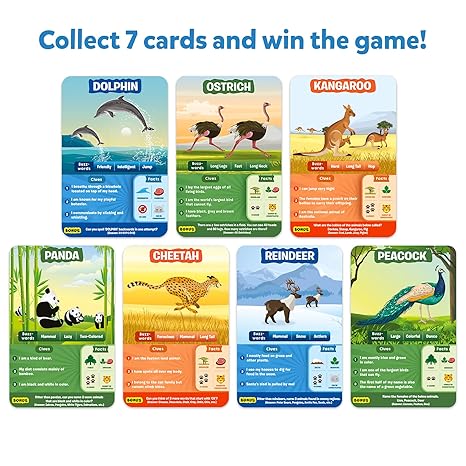 Skillmatics Card Game Guess in 10 Animal Kingdom Perfect for Boys Girls Kids and Families Who Love Board Games