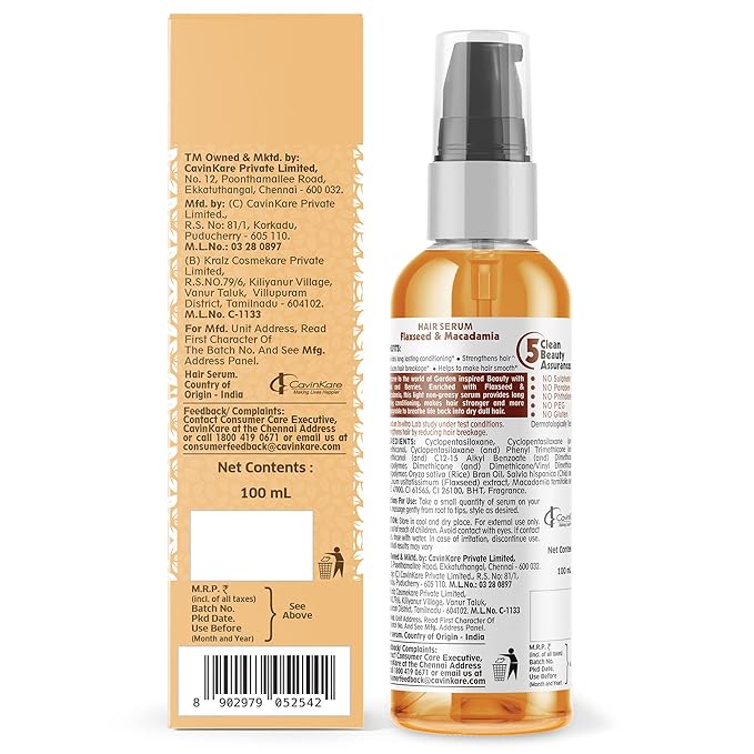 Buds & Berries Conditioning Hair Serum with Flaxseed and Macadamia - 100 ml