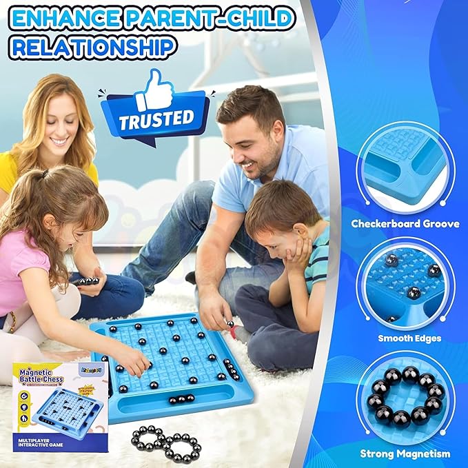 Kidology Magnetic Chess Toy with 20 Magnets for Kids