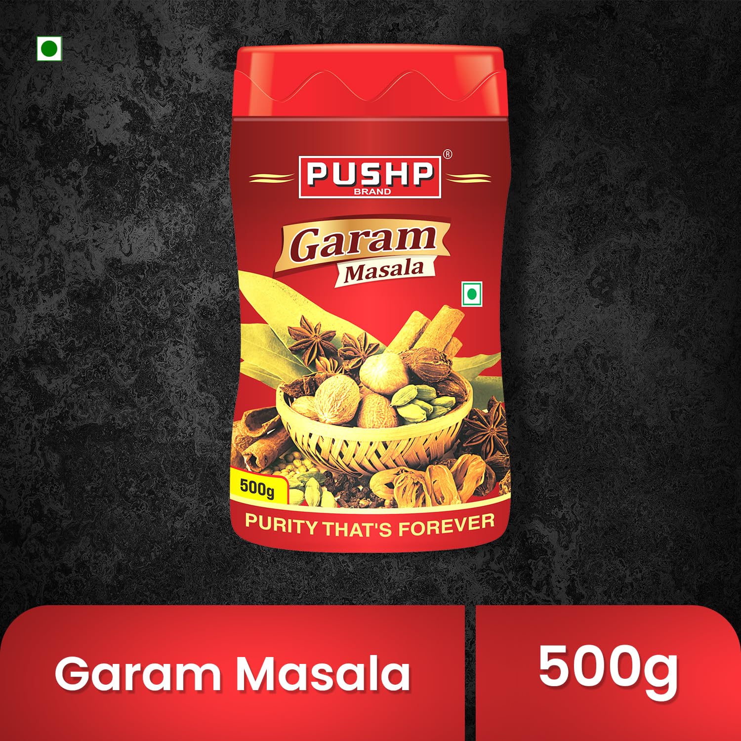 Pushp Brand Garam Masala Jar (500gm)