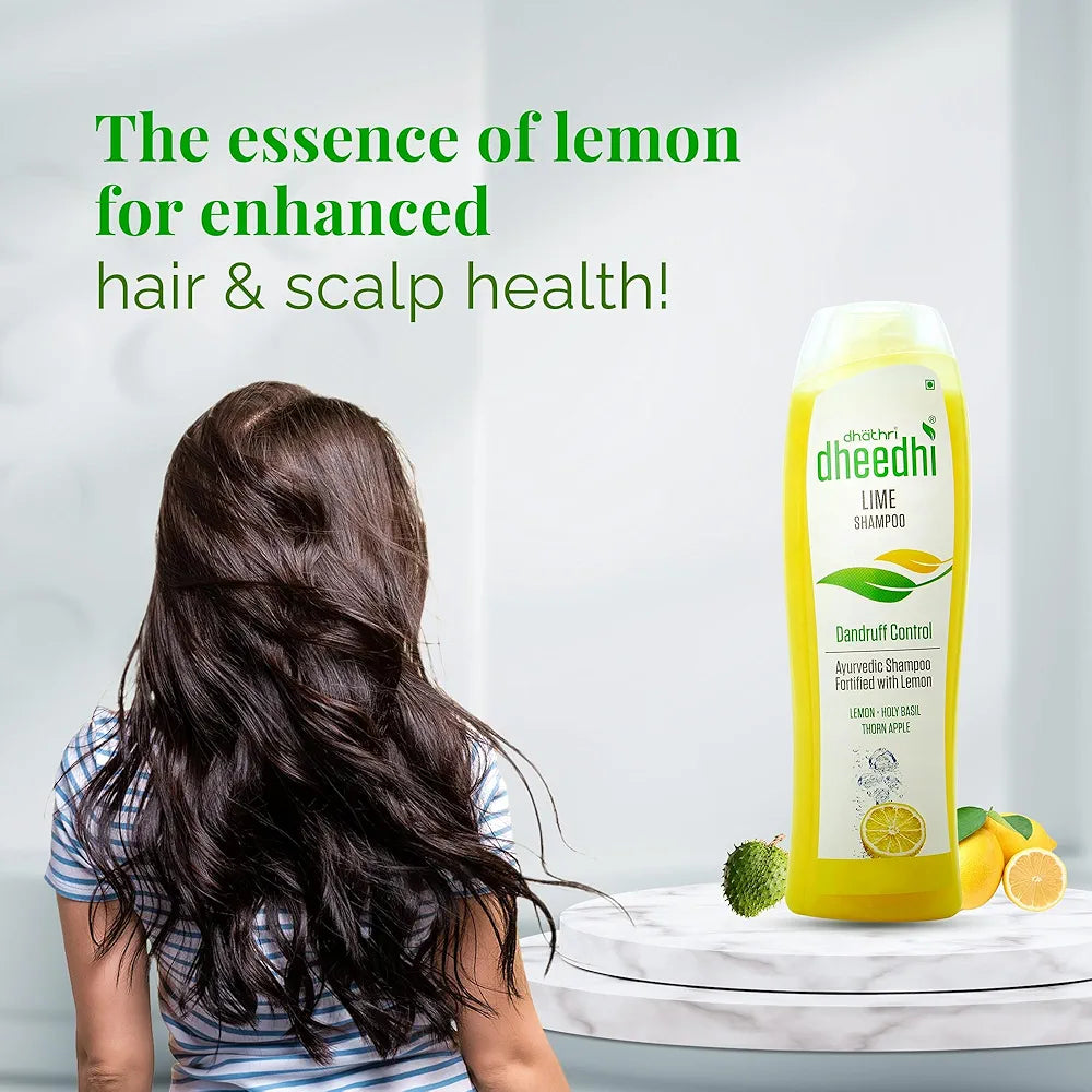 Dhathri Dheedhi Lime Shampoo Anti Dandruff with Itch Control, Vitamin C and B6