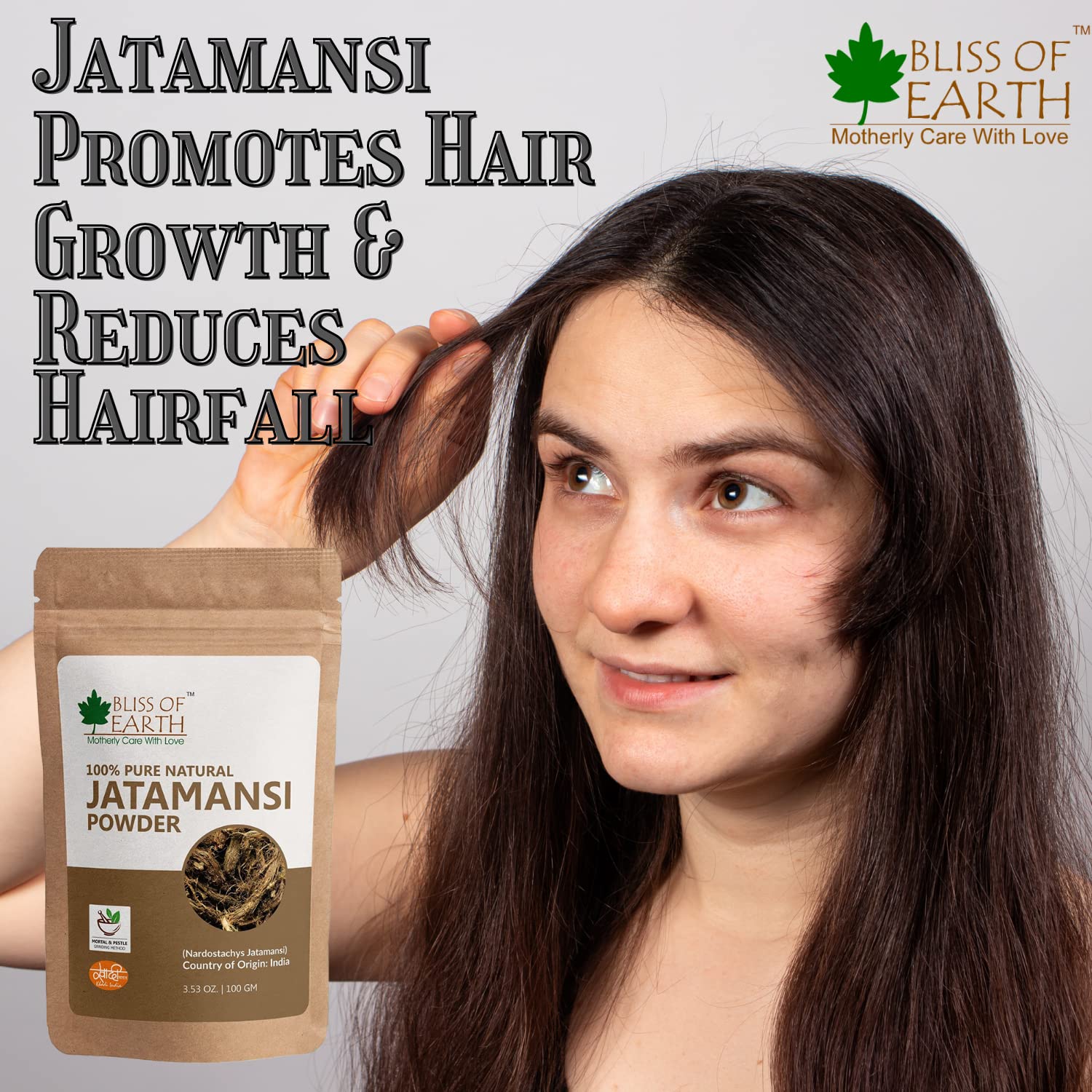 Bliss of Earth 100% Pure & Natural Jatamansi Powder For Hair Growth & Eating, 100gm