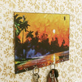 Ecraftindia Naturre View Theme Wooden Key Holder With 6 Hooks