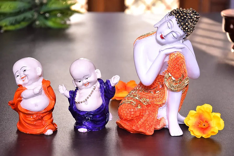 Mariner's Creation Polyresin Buddha Idol 11.4 Cm X 11.4cm X 17.4 Cm White
