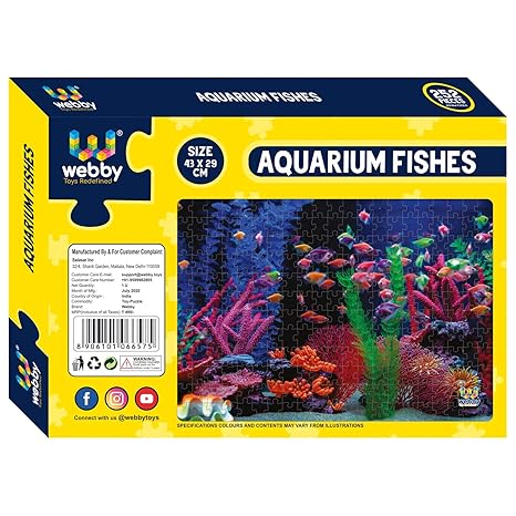 Webby Aquarium Fishes Jigsaw Puzzle for 6 and Above, 252 Piece