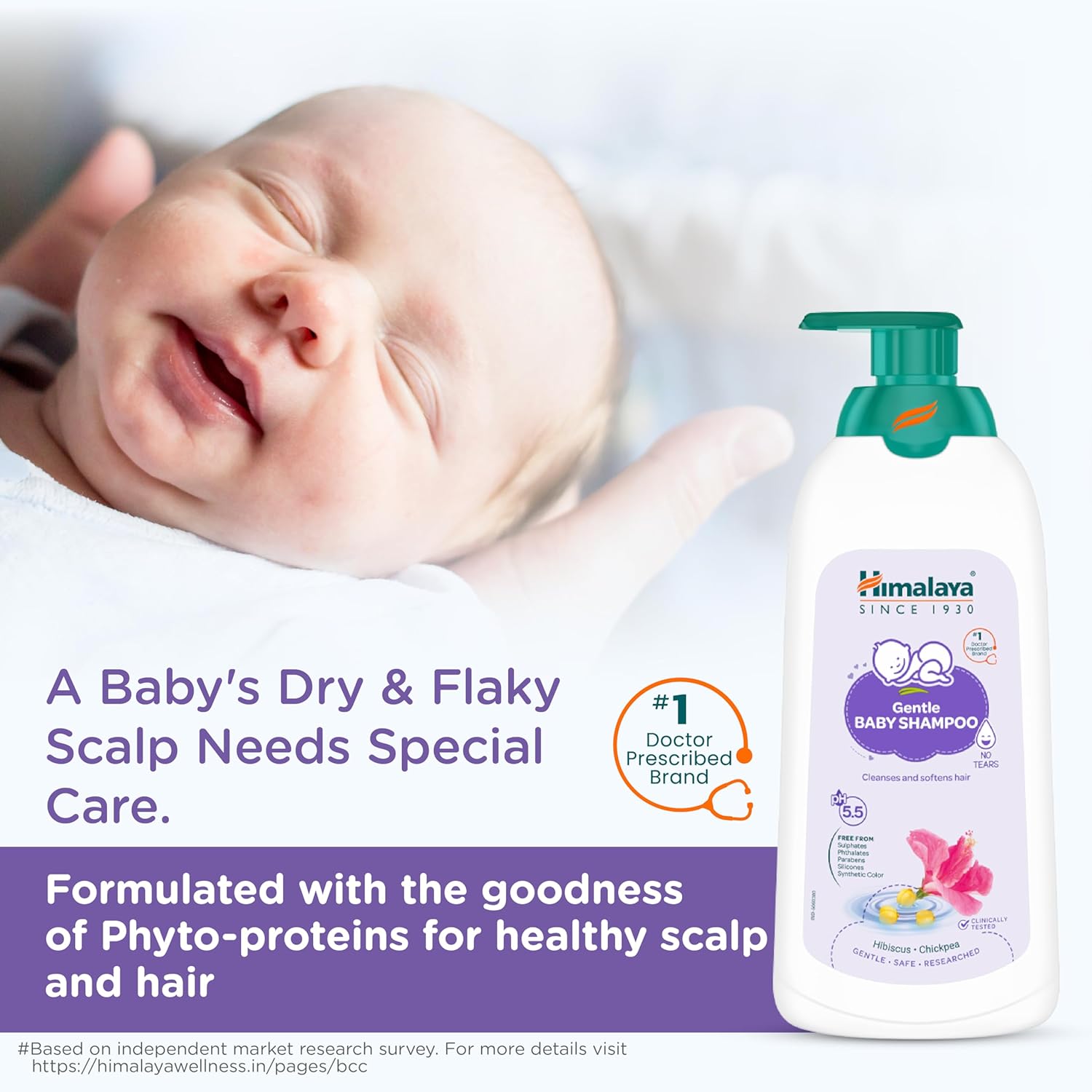 Himalaya Gentle Baby Shampoo 600ml | No Tears formula | Cleanses, softens and nourishes baby's hair