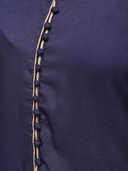 Cheera Straight Kurta With Bell Sleeve Gotta Work Design And Straight Gotta Work Plazo Pant