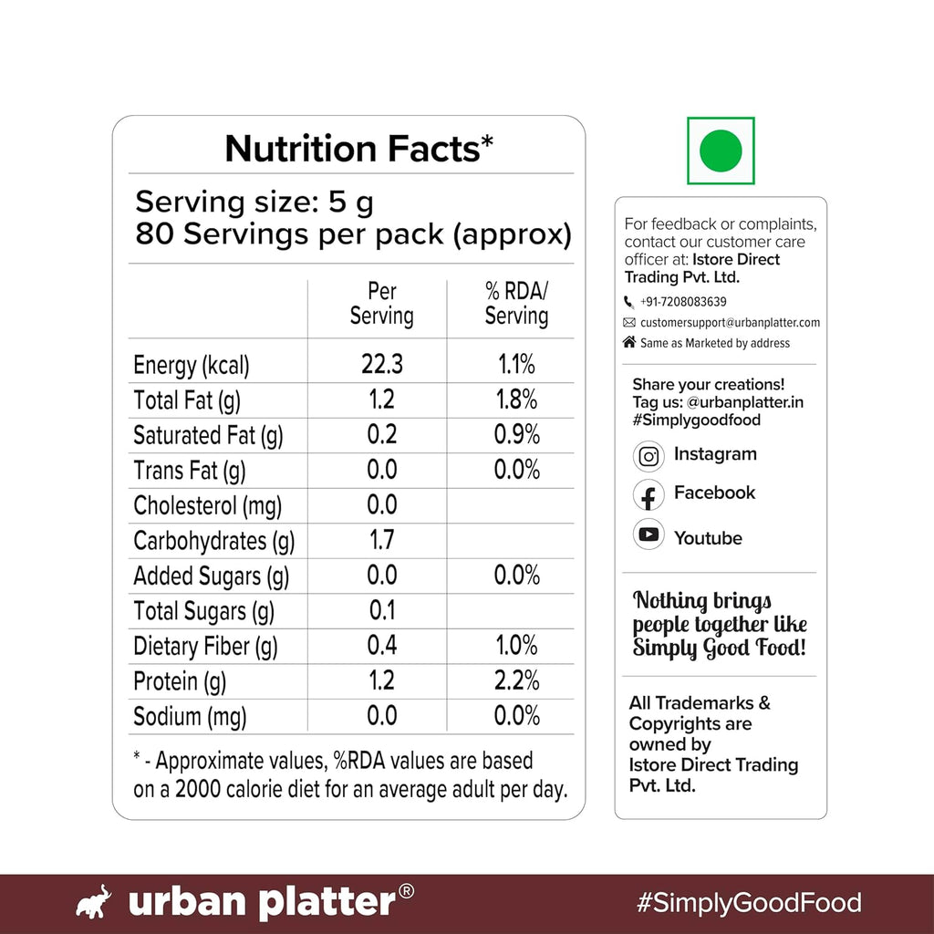 Urban Platter Halim Seeds, 400g (Garden Cress/Aliv Seeds, Protein & Fiber Rich Superfood, Nutrient Dense Seed for Laddoos, Halwa & Traditional Recipes)