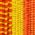 Artificial Marigold Garlands Pack of 15 Yellow Orange & Multi