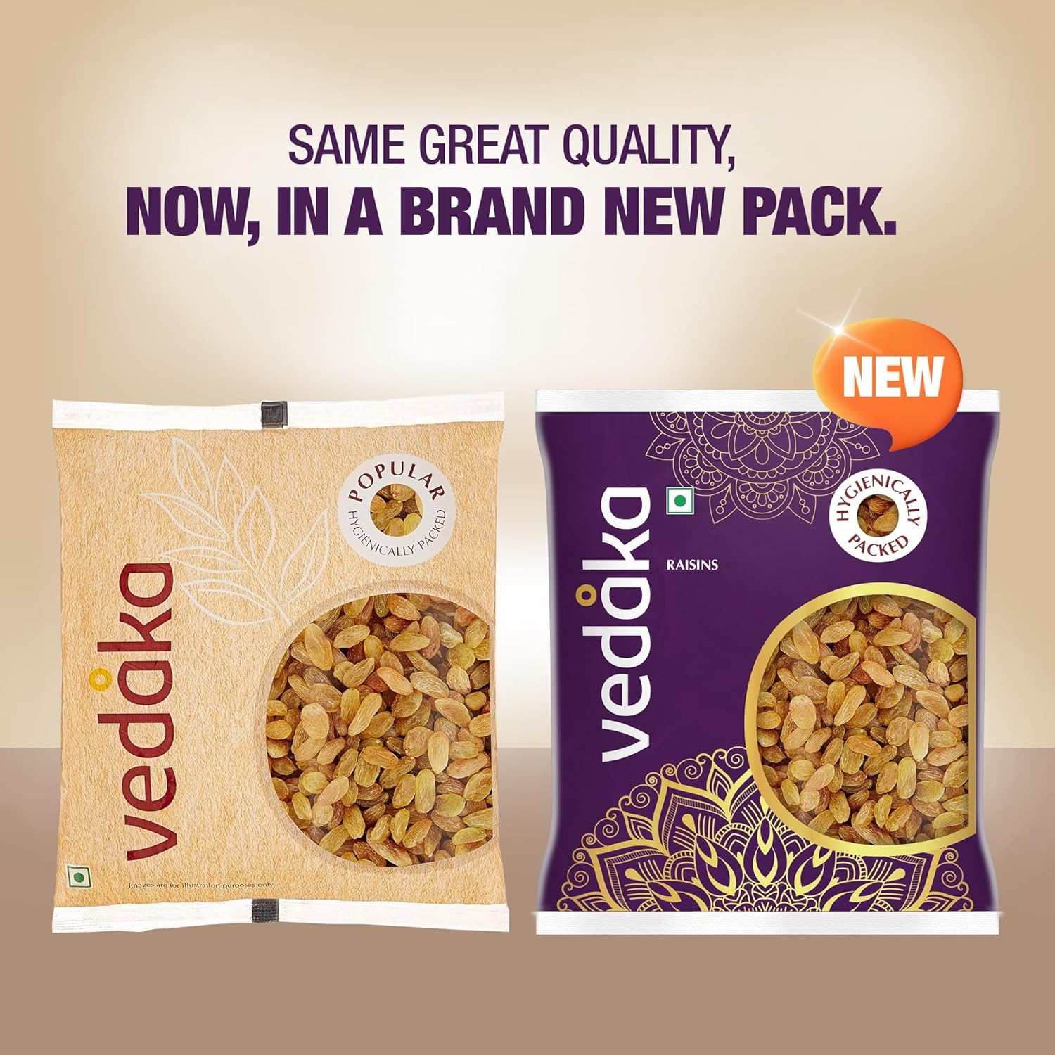Vedaka Raisins | 500 g | Kismish | Premium Dried Grapes | Sweet Fruity Taste And Soft Chewy Texture | Natural Source Of Antioxidants, Potassium & Fiber | Healthy Snack