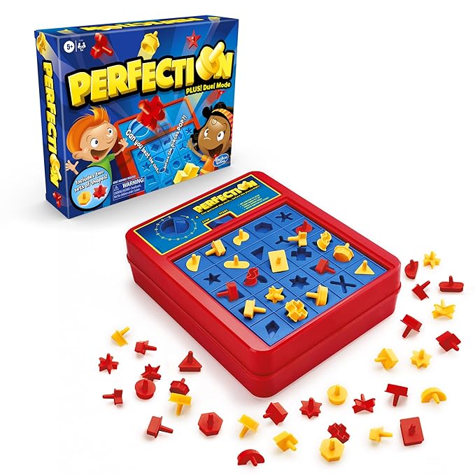 Hasbro Kid Gaming Perfection Game Plus 2 Player Duel Mode Plus