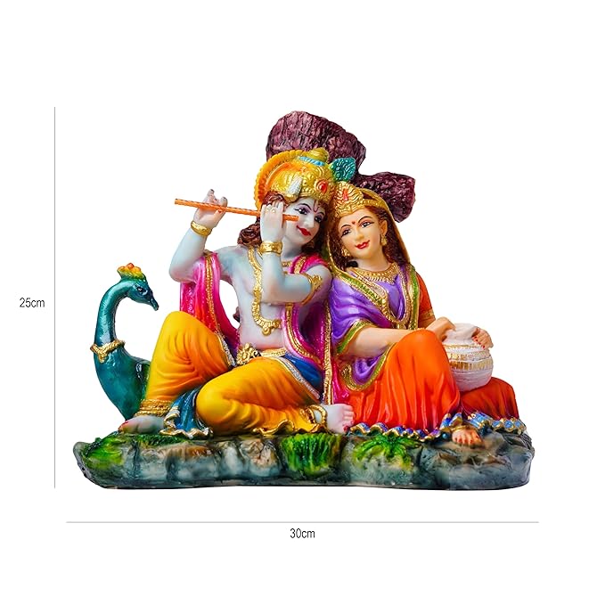 Newven Radhakrishnan Murti Radha Krishna Idol Showpiece Hindu God Statue Gifts Decorative