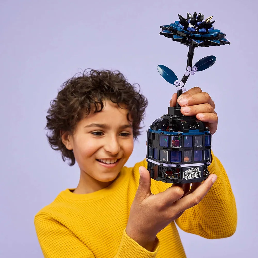 Lego Wednesday Black Dahlia Flower, Faux Plant Room Decor 76784 - Building Blocks Set for Age 9+ Boys and Girls
