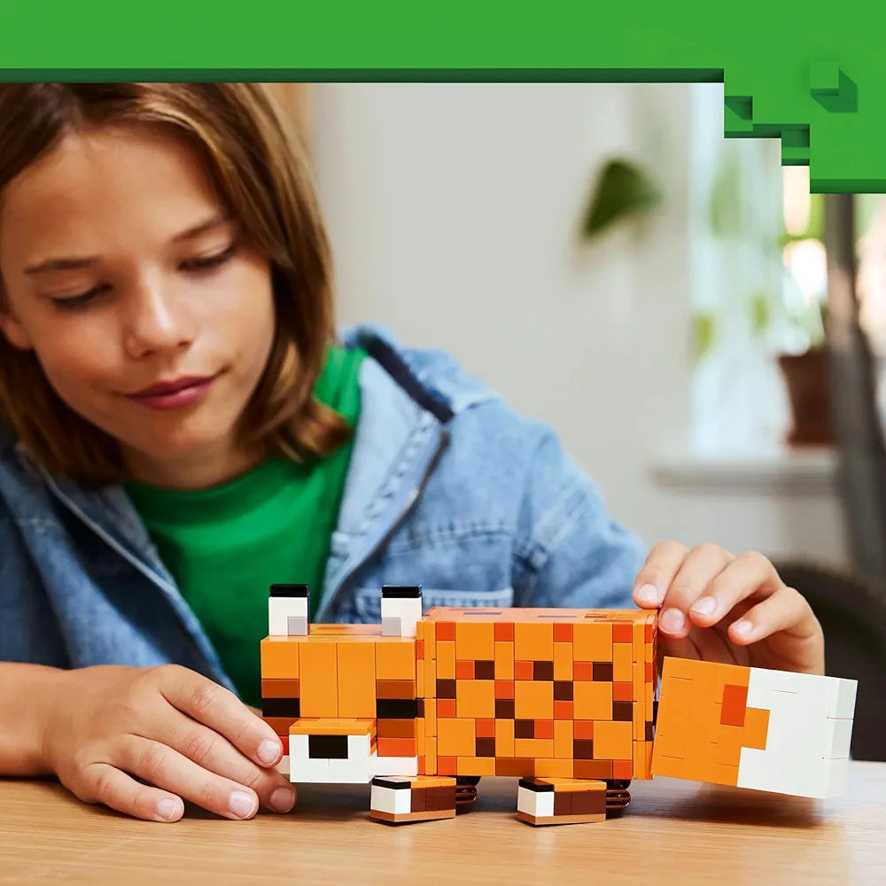 Lego Minecraft The Fox Gaming Decoration Building Set - Animal Figure Toy - Game Decor Gift - 21588