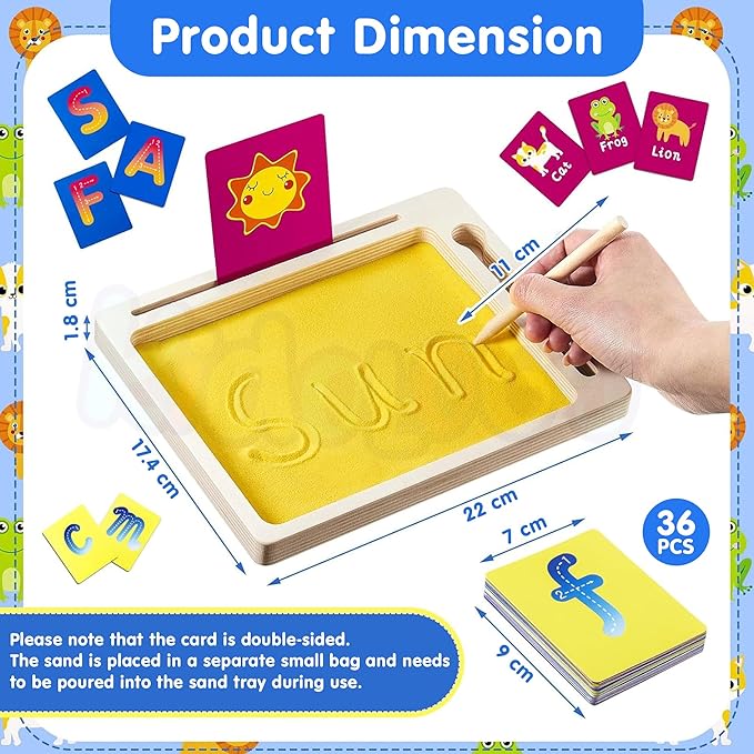 Kidology Wooden Sand Tray for Kids