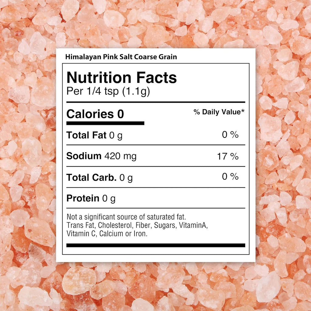 The Spice Lab Himalayan Salt - Coarse 1 Pound - Pink Himalayan Salt is Nutrient and Mineral Dense for Health - Gourmet Pure Crystal Kosher & Natural Certified