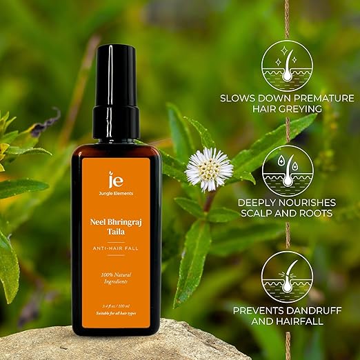 Jungle Elements Neel Bhringraj Taila Bhringraj Hair Oil - 100 ml Each (Pack of 2)